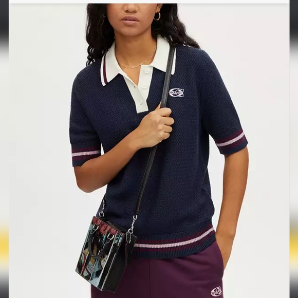 NWT COACH X MINT and SERF NORTH SOUTH Satchel Tote - Picture 5 of 6